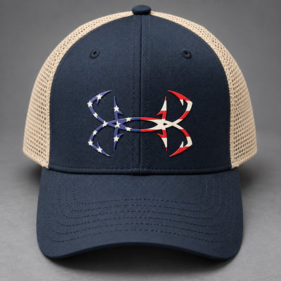 Under Armour Navy & Cream Performance Trucker Golf Cap - LS025