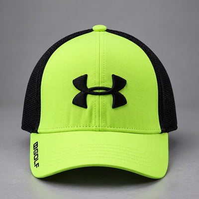 Under Armour Neon Green & Black Performance Golf Trucker Cap - LS024